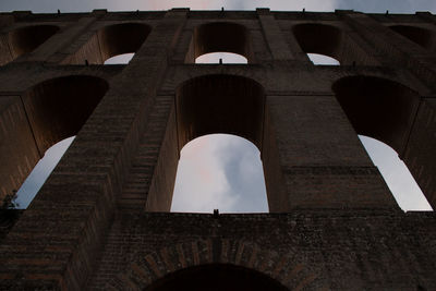 Low angle view of historical building against sky