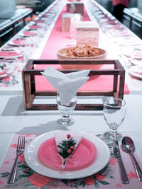 Close-up of drink served on table in restaurant