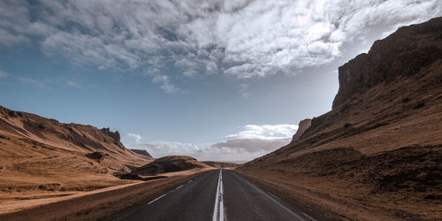 Country road passing through mountains