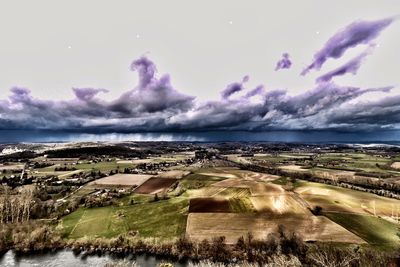 Panoramic view of landscape against sky