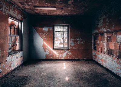 Interior of abandoned building