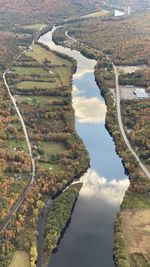 High angle view of water