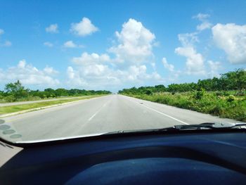 Road passing through landscape