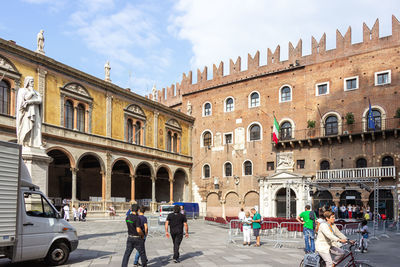 Group of people in historic building