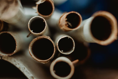 Full frame shot of pipes