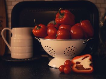 Close-up of tomatoes in bowl