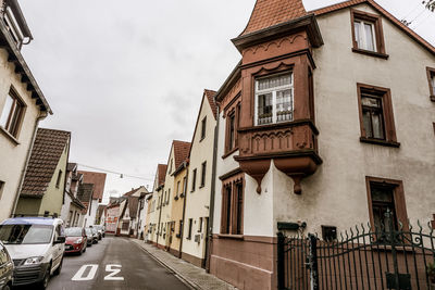 Low angle view of buildings against sky