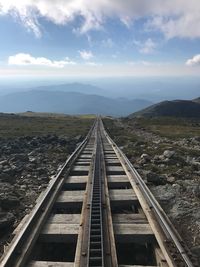 Train tracks in the white mountains of new hampshire