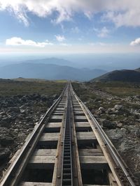 Train tracks in the white mountains of new hampshire