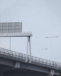 Low angle view of bridge against clear sky