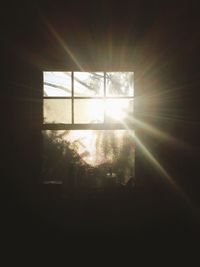 Sun shining through window