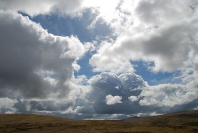 Low angle view of sky over land