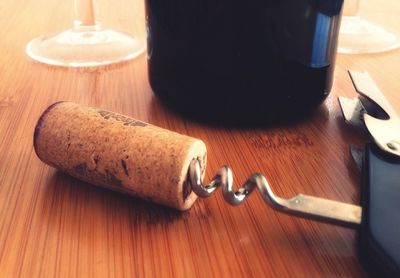 Close-up of wooden plank