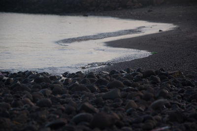 Pebbles on beach