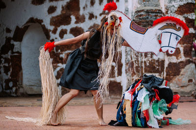 Full length of woman in traditional clothing