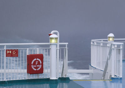 Close-up of water in container against sky