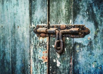 Close-up of closed door