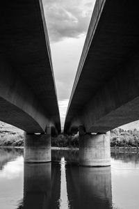 Low angle view of bridge over river