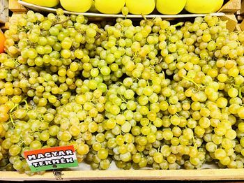 High angle view of fruits for sale in market