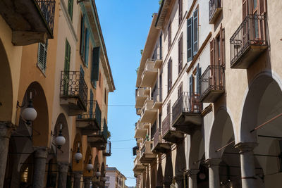 Low angle view of buildings in city
