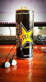 Close-up of a wooden table