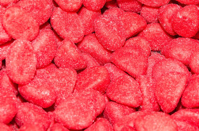 Full frame shot of red candies