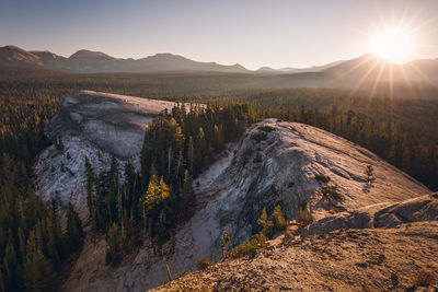 Scenic view of landscape against sky during sunset