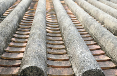 Full frame shot of rusty roof structure