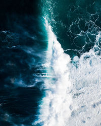 Water splashing in sea