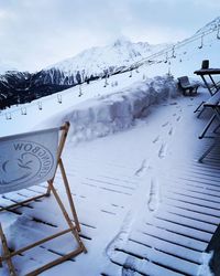 Snow covered mountain against sky