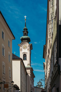 Low angle view of buildings against sky