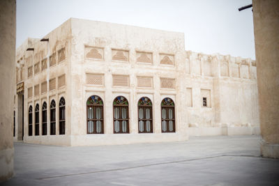 Exterior of historic building against sky