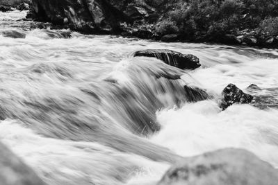 Scenic view of waterfall