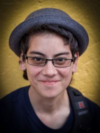 Close-up portrait of young woman