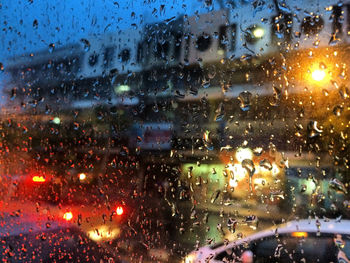 Rain drops on glass window