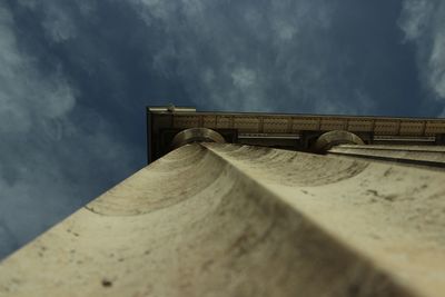 Low angle view of bridge against sky