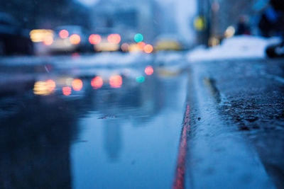 Defocused image of lights