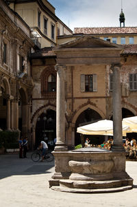 Low angle view of historic building