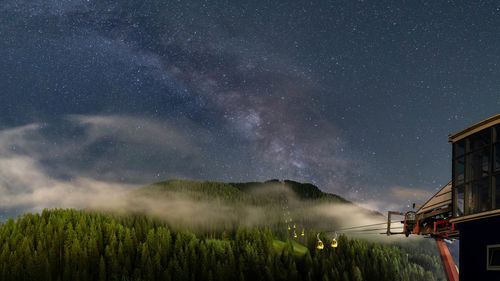 Scenic view of star field against sky at night