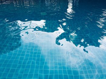 High angle view of swimming pool