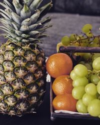 Close-up of fruits on table