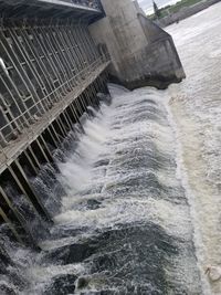 Water flowing in dam