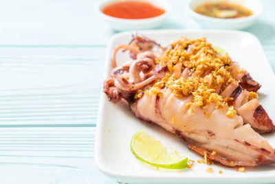 Close-up of food in plate