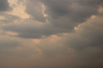 Low angle view of sky during sunset