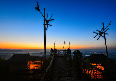 Scenic view of sea against clear sky during sunset