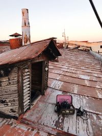 Exterior of old building against sky