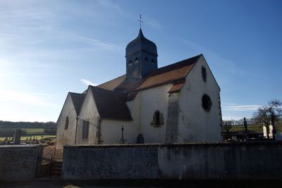 Low angle view of historic building against sky