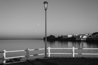 View of sea against clear sky