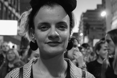 Close-up portrait of young woman