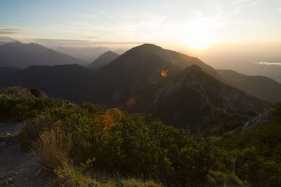 Mountain view of heimgarten mountain, bavaria in germany